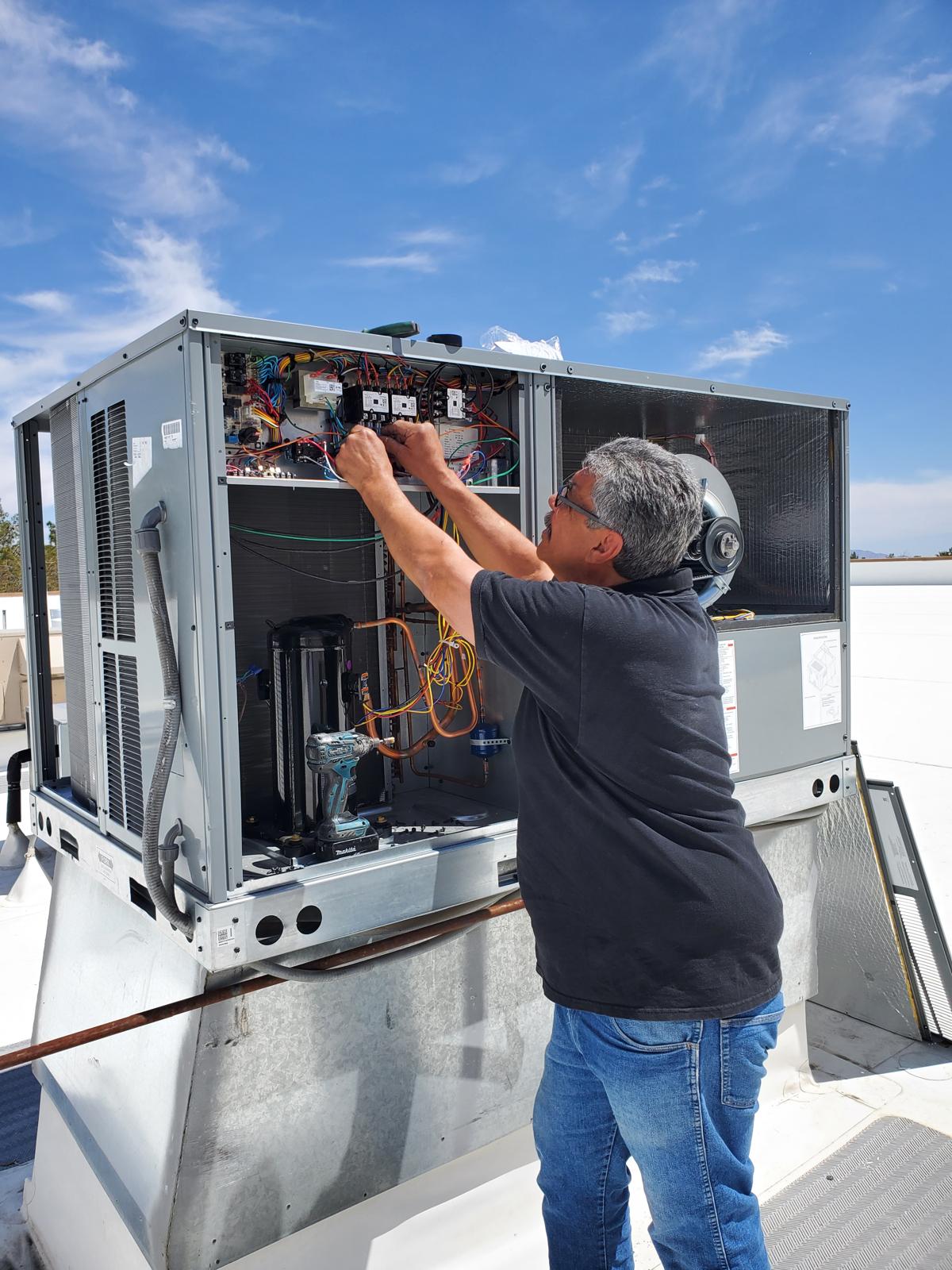 LV Heating & Cooling servicing a home in the Las Vegas valley